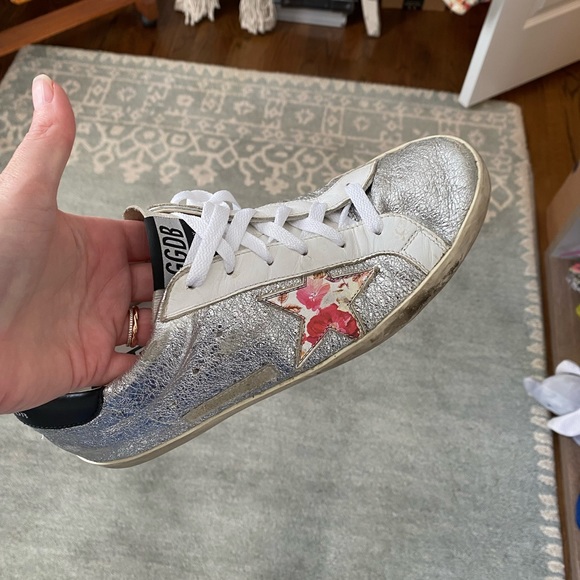 Golden goose silver metallic superstars size 40 - Picture 3 of 7